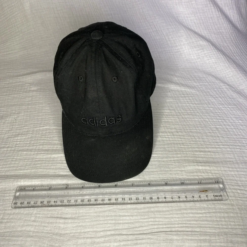 Adidas Aeroready All Black Hat Cap Flex Fit Small‎ / Medium
